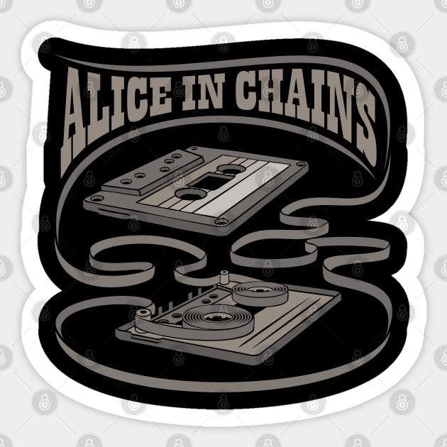 Alice In Chains Exposed Cassette Sticker by Vector Empire